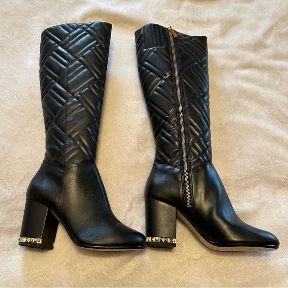 Michael Kors Nadine Boot Quilted Nappa PU Size:7 Black - Picture 1 of 15